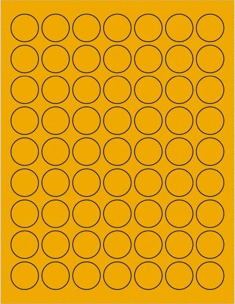 Tape Logic - 1" Long, Fluorescent Orange Paper Laser Label - For Laser Printers - Exact Tooling