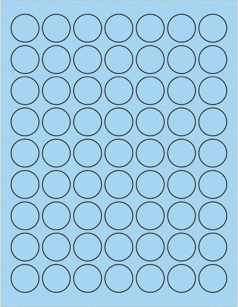 Tape Logic - 1" Long, Pastel Blue Paper Laser Label - For Laser Printers - Exact Tooling