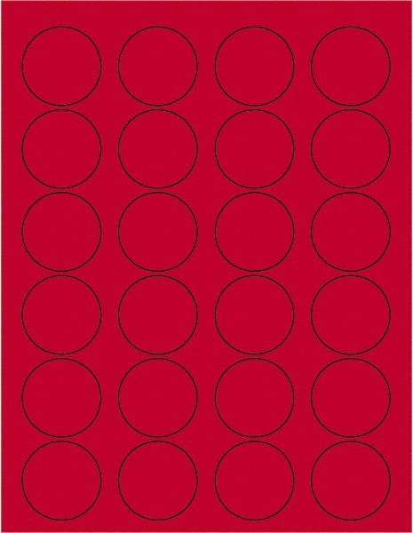 Tape Logic - 1-5/8" Long, Fluorescent Red Paper Laser Label - For Laser Printers - Exact Tooling