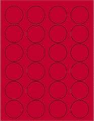 Tape Logic - 1-5/8" Long, Fluorescent Red Paper Laser Label - For Laser Printers - Exact Tooling