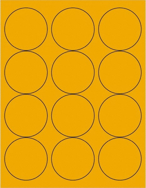 Tape Logic - 2-1/2" Long, Fluorescent Orange Paper Laser Label - For Laser Printers - Exact Tooling