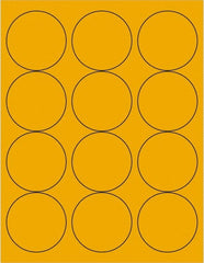 Tape Logic - 2-1/2" Long, Fluorescent Orange Paper Laser Label - For Laser Printers - Exact Tooling