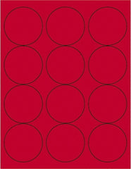 Tape Logic - 2-1/2" Long, Fluorescent Red Paper Laser Label - For Laser Printers - Exact Tooling