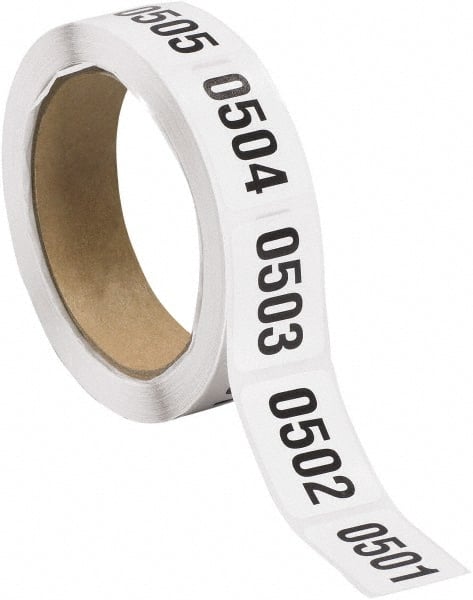 Tape Logic - 1-1/2" Long, Black/White Paper Inventory Labels - For Multi-Use - Exact Tooling