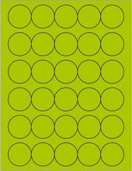 Tape Logic - 1-1/2" Long, Fluorescent Green Paper Laser Label - For Laser Printers - Exact Tooling