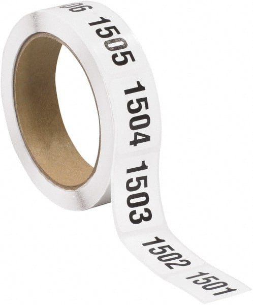 Tape Logic - 1-1/2" Long, Black/White Paper Inventory Labels - For Multi-Use - Exact Tooling