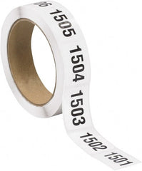 Tape Logic - 1-1/2" Long, Black/White Paper Inventory Labels - For Multi-Use - Exact Tooling