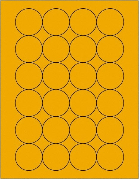 Tape Logic - 1.6" Wide x 1-21/32" Long, Fluorescent Orange Paper Laser Label - For Laser Printers - Exact Tooling