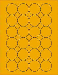 Tape Logic - 1.6" Wide x 1-21/32" Long, Fluorescent Orange Paper Laser Label - For Laser Printers - Exact Tooling