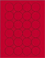 Tape Logic - 1.6" Wide x 1-21/32" Long, Fluorescent Red Paper Laser Label - For Laser Printers - Exact Tooling