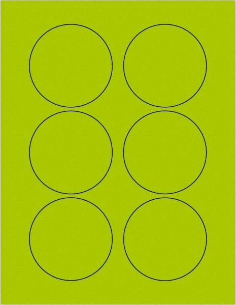 Tape Logic - 3" Long, Fluorescent Green Paper Laser Label - For Laser Printers - Exact Tooling