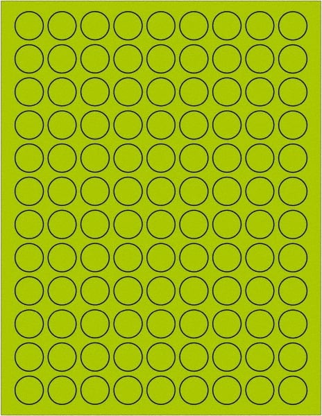 Tape Logic - 3/4" Long, Fluorescent Green Paper Laser Label - For Laser Printers - Exact Tooling