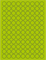 Tape Logic - 3/4" Long, Fluorescent Green Paper Laser Label - For Laser Printers - Exact Tooling