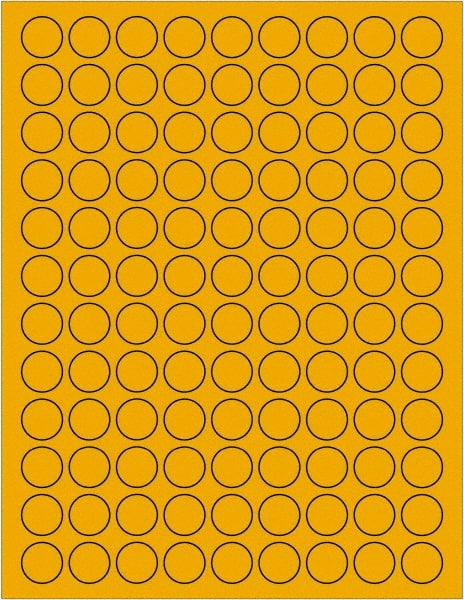 Tape Logic - 3/4" Long, Fluorescent Orange Paper Laser Label - For Laser Printers - Exact Tooling