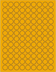 Tape Logic - 3/4" Long, Fluorescent Orange Paper Laser Label - For Laser Printers - Exact Tooling