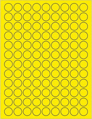 Tape Logic - 3/4" Long, Fluorescent Yellow Paper Laser Label - For Laser Printers - Exact Tooling