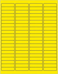 Tape Logic - 1/2" Long, Fluorescent Yellow Paper Laser Label - For Laser Printers - Exact Tooling