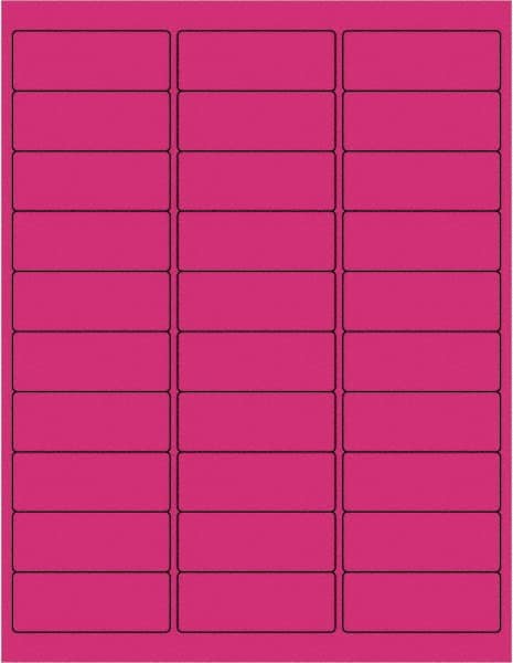 Tape Logic - 2-5/8" Long, Fluorescent Pink Paper Laser Label - For Laser Printers - Exact Tooling