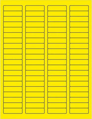 Tape Logic - 1-3/4" Long, Fluorescent Yellow Paper Laser Label - For Laser Printers - Exact Tooling