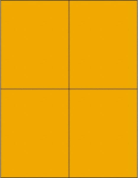 Tape Logic - 5-1/2" Long, Fluorescent Orange Paper Laser Label - For Laser Printers - Exact Tooling