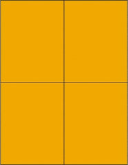 Tape Logic - 5-1/2" Long, Fluorescent Orange Paper Laser Label - For Laser Printers - Exact Tooling