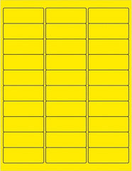 Tape Logic - 2-5/8" Long, Fluorescent Yellow Paper Laser Label - For Laser Printers - Exact Tooling