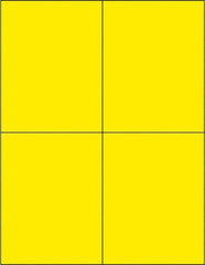 Tape Logic - 5-1/2" Long, Fluorescent Yellow Paper Laser Label - For Laser Printers - Exact Tooling