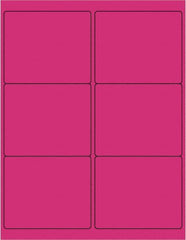 Tape Logic - 4" Long, Fluorescent Pink Paper Laser Label - For Laser Printers - Exact Tooling