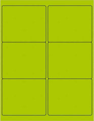 Tape Logic - 4" Long, Fluorescent Green Paper Laser Label - For Laser Printers - Exact Tooling