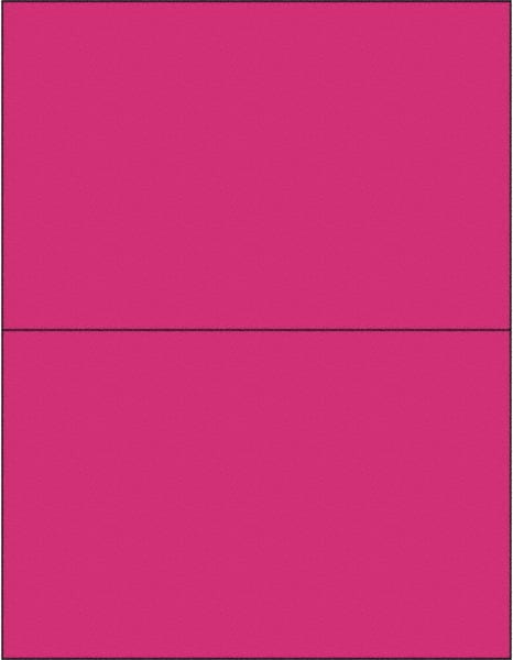 Tape Logic - 8-1/2" Long, Fluorescent Pink Paper Laser Label - For Laser Printers - Exact Tooling