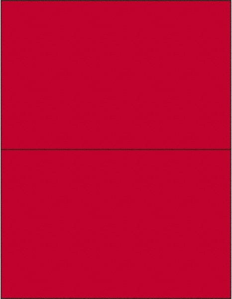 Tape Logic - 8-1/2" Long, Fluorescent Red Paper Laser Label - For Laser Printers - Exact Tooling