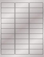 Tape Logic - 2-5/8" Long, Silver Paper Laser Label - For Laser Printers - Exact Tooling