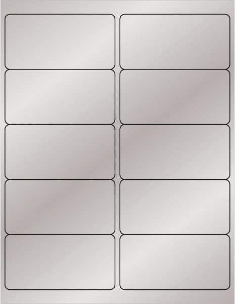 Tape Logic - 4" Long, Silver Paper Laser Label - For Laser Printers - Exact Tooling