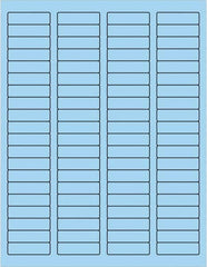 Made in USA - 1-3/4" Long, Pastel Blue Paper Laser Label - For Laser Printers - Exact Tooling