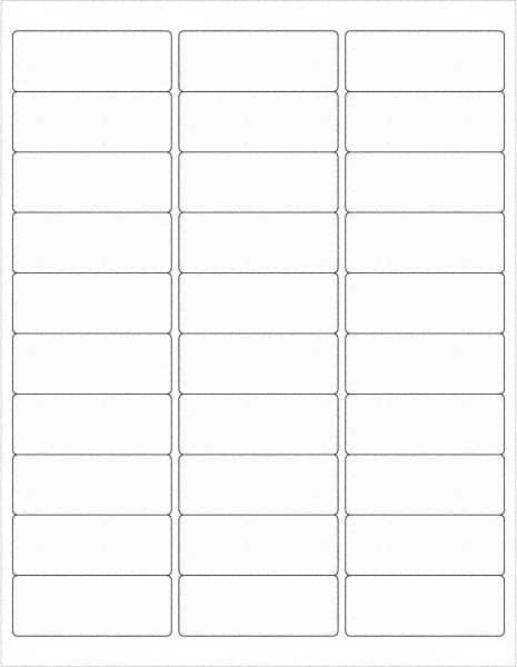 Tape Logic - 2-5/8" Long, Clear Paper Laser Label - For Laser Printers - Exact Tooling