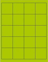 Tape Logic - 2" Long, Fluorescent Green Paper Laser Label - For Laser Printers - Exact Tooling