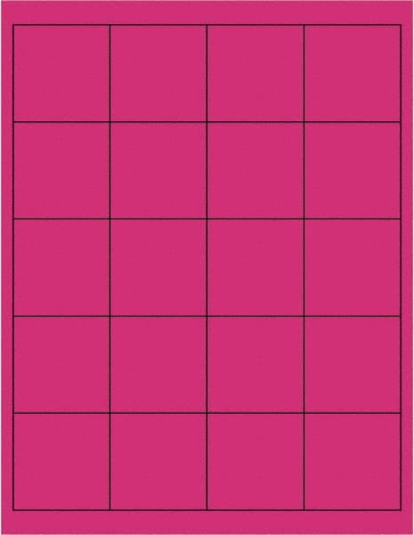 Tape Logic - 2" Long, Fluorescent Pink Paper Laser Label - For Laser Printers - Exact Tooling