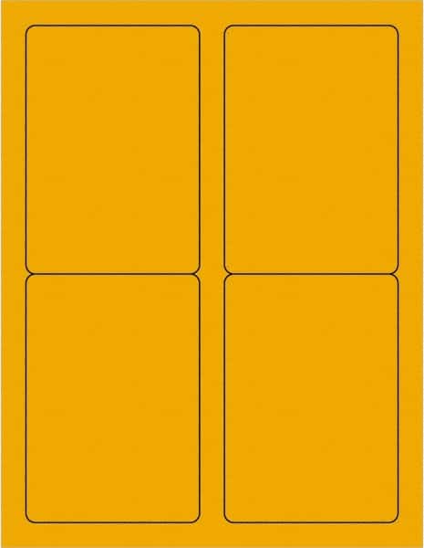 Tape Logic - 5" Long, Fluorescent Orange Paper Laser Label - For Laser Printers - Exact Tooling
