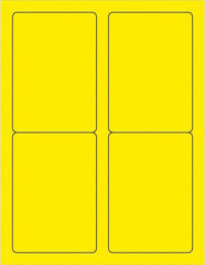 Tape Logic - 5" Long, Fluorescent Yellow Paper Laser Label - For Laser Printers - Exact Tooling
