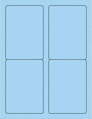 Tape Logic - 5" Long, Pastel Blue Paper Laser Label - For Laser Printers - Exact Tooling