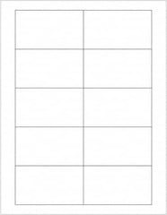 Tape Logic - 3-1/2" Long, White Paper Laser Label - For Laser Printers - Exact Tooling