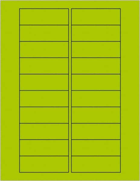 Tape Logic - 3" Long, Fluorescent Green Paper Laser Label - For Laser Printers - Exact Tooling