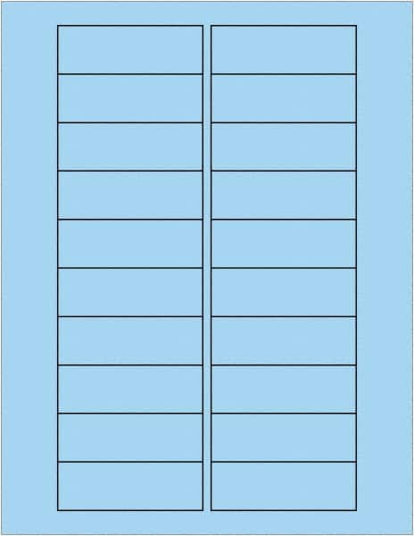 Tape Logic - 3" Long, Pastel Blue Paper Laser Label - For Laser Printers - Exact Tooling