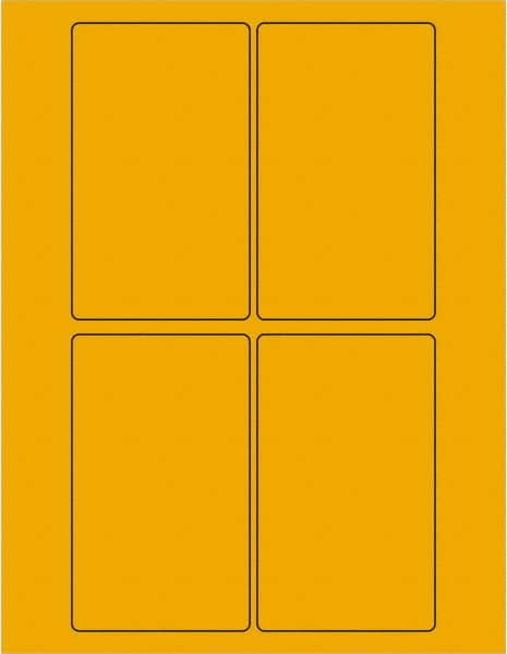 Tape Logic - 5" Long, Fluorescent Orange Paper Laser Label - For Laser Printers - Exact Tooling