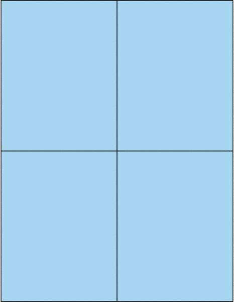 Tape Logic - 5-1/2" Long, Pastel Blue Paper Laser Label - For Laser Printers - Exact Tooling