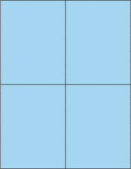 Tape Logic - 5-1/2" Long, Pastel Blue Paper Laser Label - For Laser Printers - Exact Tooling