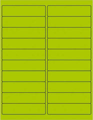 Tape Logic - 4" Long, Fluorescent Green Paper Laser Label - For Laser Printers - Exact Tooling