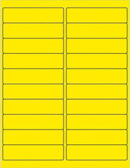 Tape Logic - 4" Long, Fluorescent Yellow Paper Laser Label - For Laser Printers - Exact Tooling