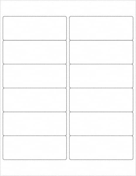 Tape Logic - 4" Long, White Paper Laser Label - For Laser Printers - Exact Tooling