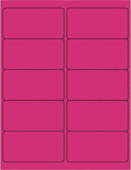 Tape Logic - 4" Long, Fluorescent Pink Paper Laser Label - For Laser Printers - Exact Tooling
